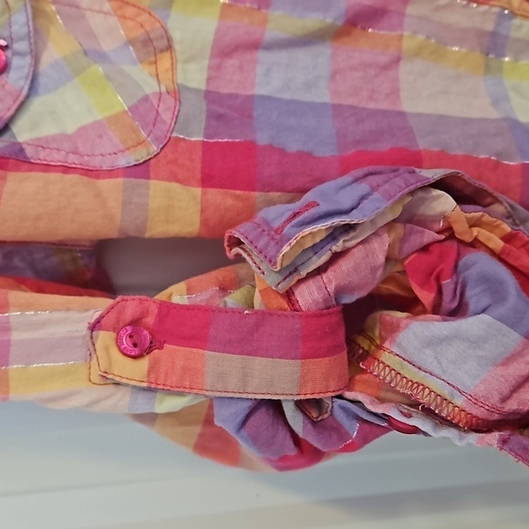 Justice Plaid Button Down Size 12 - Picture 5 of 6